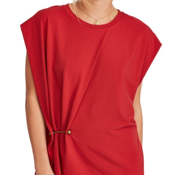 NWT Free People Bianca Shift Dress Fire Brick - Picture 4 of 5